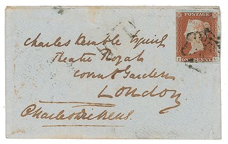 Lot #439. Charles Dickens Envelope Panel