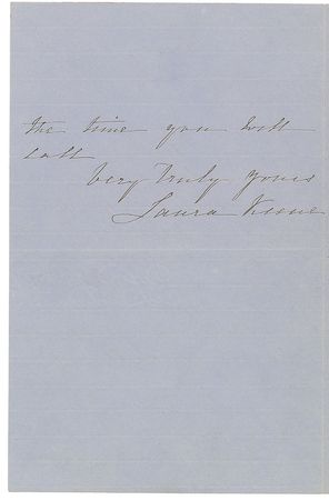 Lot #677 Laura Keene Handwritten Letter Signed - Image 2