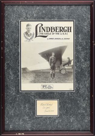 Lot #312 Charles Lindbergh Signature - Image 1