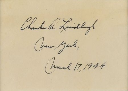 Lot #312 Charles Lindbergh Signature - Image 2