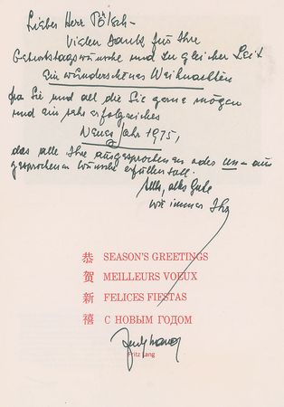 Lot #680 Fritz Lang Handwritten Letter Signed - Image 1