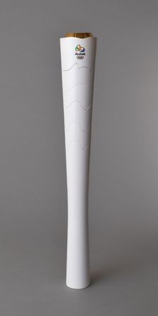Lot #3151  Rio 2016 Summer Olympics Torch With Original Display and Accompaniments - Image 2