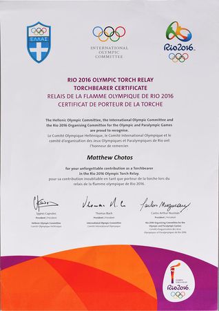 Lot #3151  Rio 2016 Summer Olympics Torch With Original Display and Accompaniments - Image 6