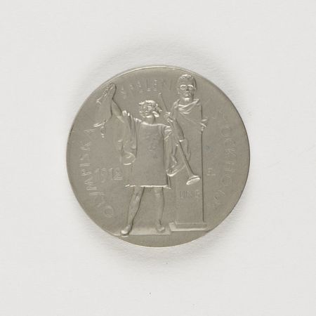 Lot #3012  Stockholm 1912 Summer Olympics Pewter Winner's Medal - Image 2