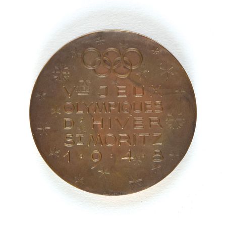 Lot #3050  St. Moritz 1948 Winter Olympics Participation Medal - Image 2