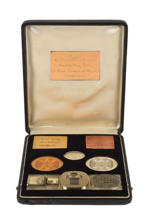Lot #3080  Mexico City 1968 Summer Olympics Medal Presentation Set - Image 3