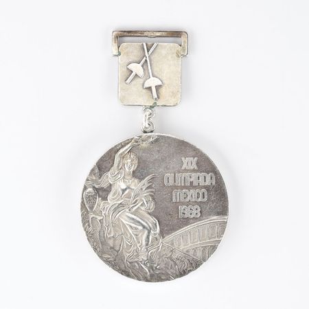 Lot #3079  Mexico City 1968 Summer Olympics Silver Winner's Medal - Image 1