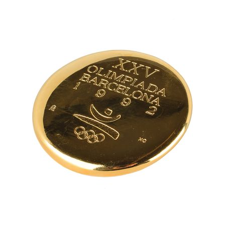 Lot #3121  Barcelona 1992 Summer Olympics Gilt VIP Participation Medal - Image 1
