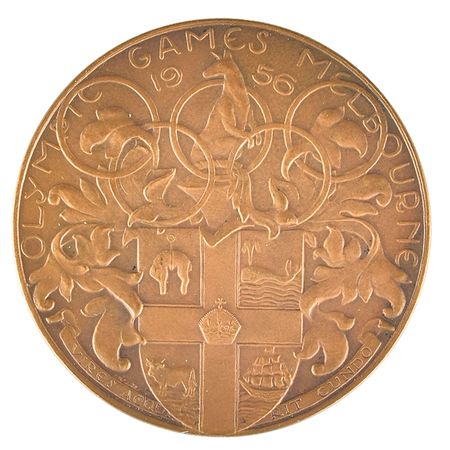 Lot #3058  Melbourne 1956 Summer Olympics Participation Medal with Case - Image 1