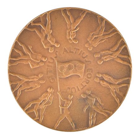 Lot #3058  Melbourne 1956 Summer Olympics Participation Medal with Case - Image 2