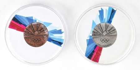 Lot #3138  Torino 2006 Winter Olympics Participation Medals with Cases - Image 1