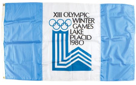 Lot #3091  Lake Placid 1980 Winter Olympics Flags - Image 2