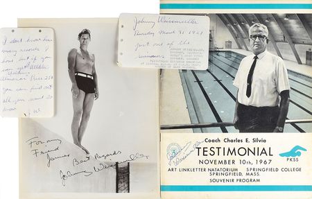 Lot #3025 Johnny Weissmuller Group of (4) Signed