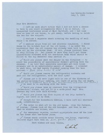 Lot #360 Charles Lindbergh Typed Letter Signed - Image 1
