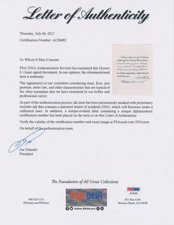 Lot #50 U. S. Grant Signed Document - Image 2