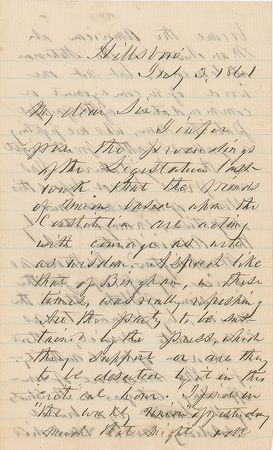 Lot #38 Franklin Pierce Handwritten Letter Signed - Image 1