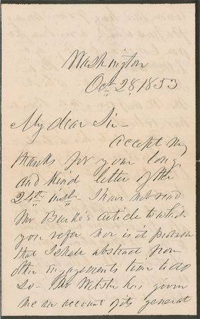 Lot #35 Franklin Pierce Handwritten Letter Signed - Image 1