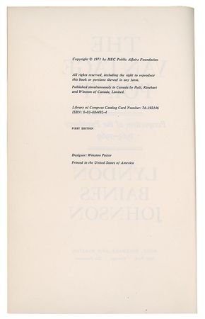 Lot #95 Lyndon B. Johnson: Limited edition volume inscribed to his barrier-breaking secretary - Image 2