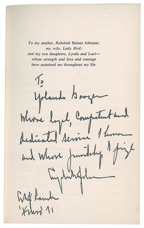 Lot #95 Lyndon B. Johnson: Limited edition volume inscribed to his barrier-breaking secretary - Image 3