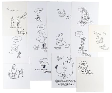 Lot #462 Cartoonists Sketches - Image 1