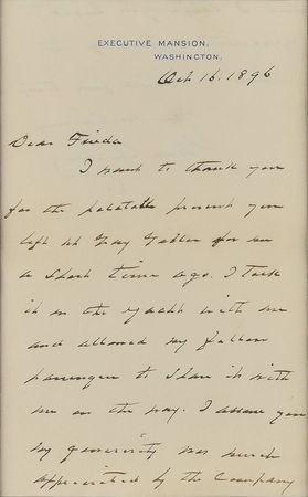 Lot #132 Grover Cleveland Handwritten Letter Signed - Image 2