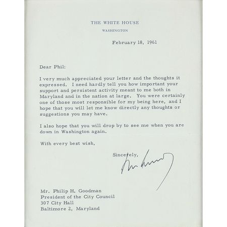 Lot #92 John F. Kennedy Typed Letter Signed - Image 2