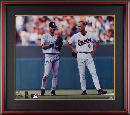 Lot #937 Derek Jeter and Cal Ripken, Jr Signed Photograph - Image 1
