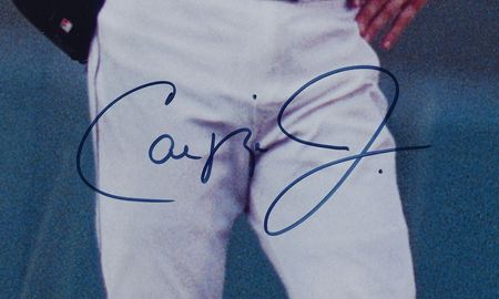 Lot #937 Derek Jeter and Cal Ripken, Jr Signed Photograph - Image 3