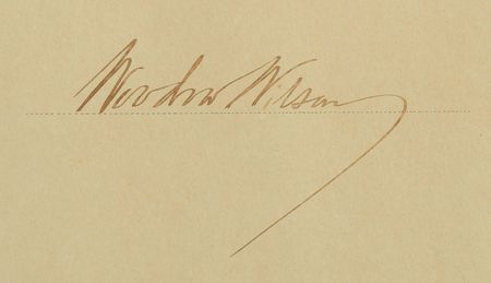 Lot #190 Woodrow Wilson Signed Document - Image 2