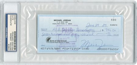 Lot #913 Michael Jordan Check - Image 1