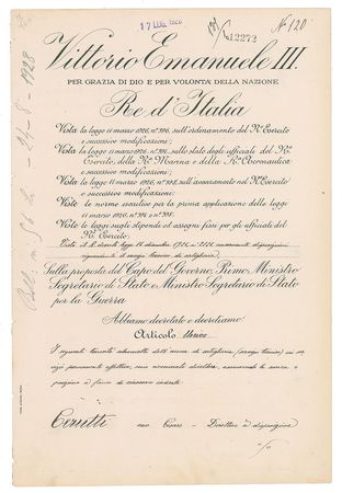 Lot #289 Benito Mussolini and Vittorio Emanuele III - Image 2