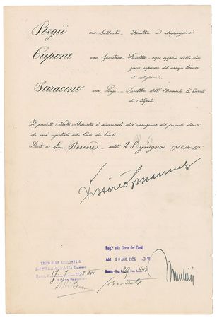 Lot #289 Benito Mussolini and Vittorio Emanuele III - Image 1