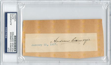 Lot #240 Andrew Carnegie Signature - Image 1