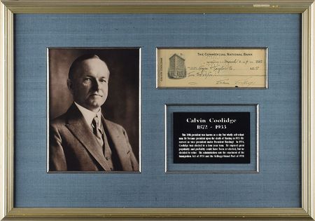 Lot #137 Calvin Coolidge Check - Image 1
