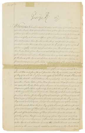 Lot #276 King George II: Addressing chicanery in military pay, King George II bans the use of 
