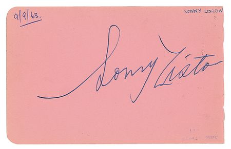 Lot #915 Sonny Liston Signature - Image 1