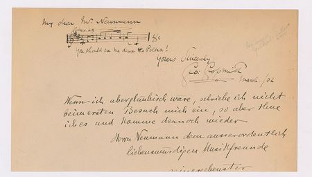 Lot #550 Pietro Mascagni Signed Musical Quote - Image 2
