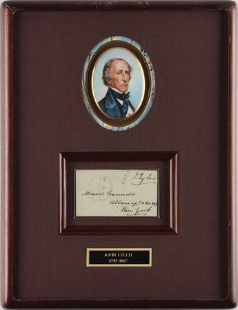 Lot #28 John Tyler Free Frank