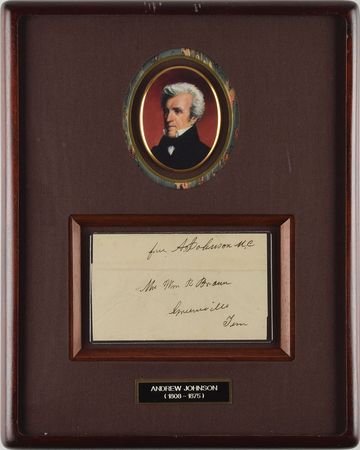 Lot #47 Andrew Johnson Free Frank - Image 1