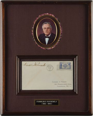 Lot #181 Franklin D. Roosevelt Signed Cover - Image 1