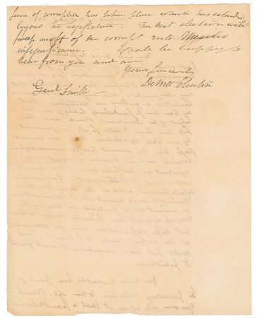 Lot #243 DeWitt Clinton Handwritten Letter Signed - Image 2