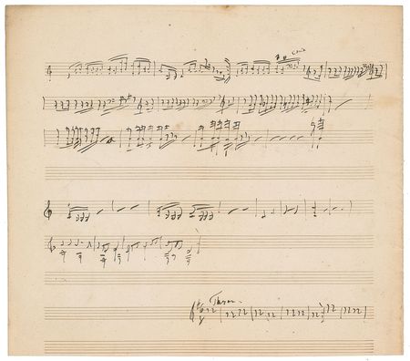 Lot #551 Jacques Offenbach Signed Musical Quote - Image 1