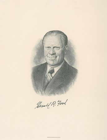 Lot #131 Jimmy Carter and Gerald Ford Engravings - Image 2