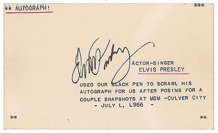 Lot #579 Elvis Presley Signature - Image 1