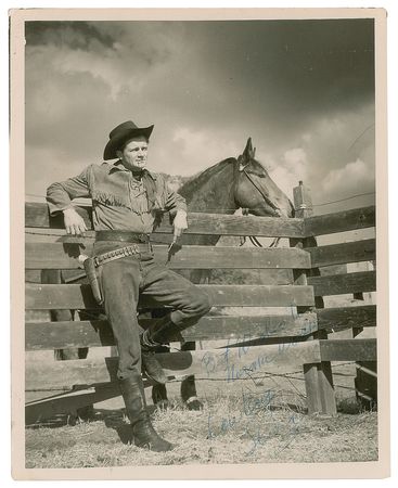 Lot #566 Cowboy Slim Rinehart Signed Photograph - Image 1