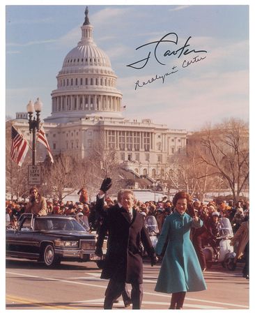 Lot #130 Jimmy and Rosalynn Carter Signed Photograph - Image 1