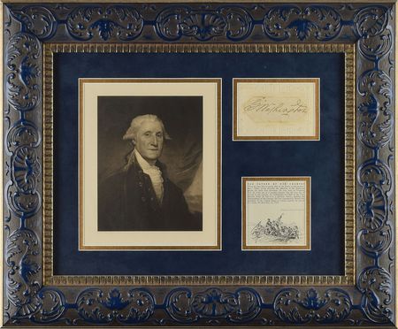 Lot #4 George Washington: Beautiful signature of