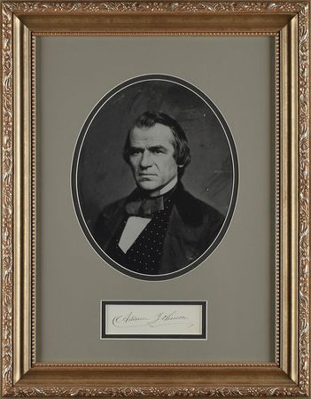 Lot #48 Andrew Johnson Signature - Image 1