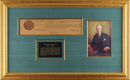 Lot #68 Woodrow Wilson Partial Signed Document - Image 1