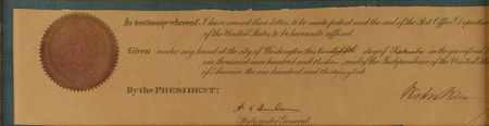 Lot #68 Woodrow Wilson Partial Signed Document - Image 2